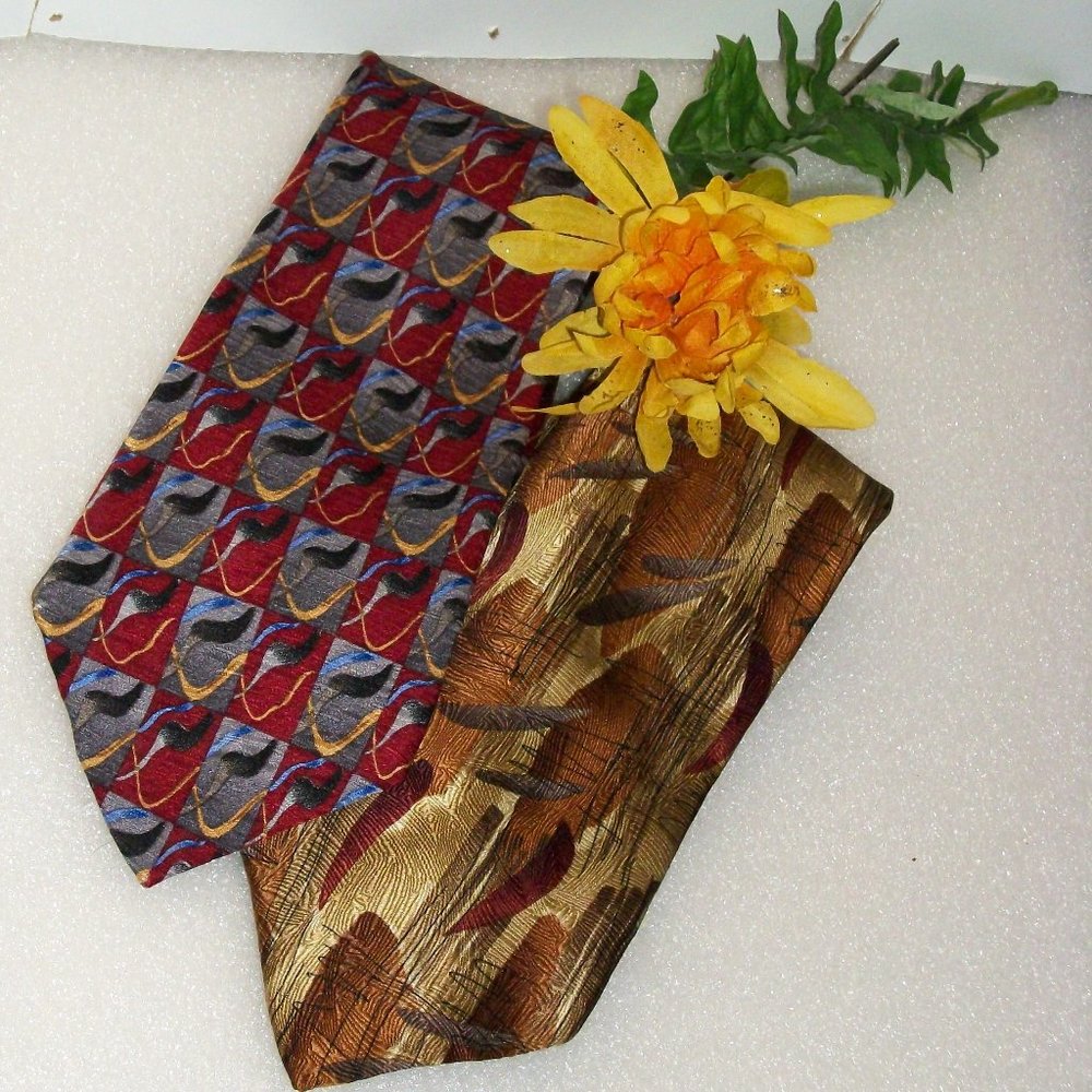 Jerry Garcia Mens Ties 100% Silk Lot of 2